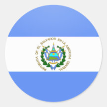 El Salvador quality Flag Circle Round Sticker