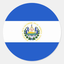 El Salvador Round Sticker