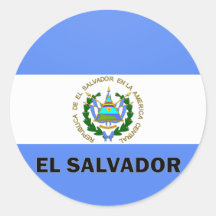 El Salvador Roundel quality Flag Stickers