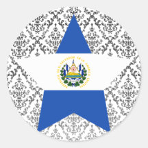 El+Salvador Star Round Sticker