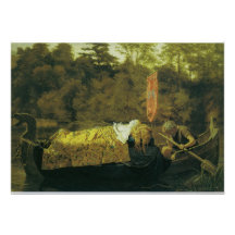 Elaine, or The Lily Maid of Astolat, 1870 Personalized Invitation