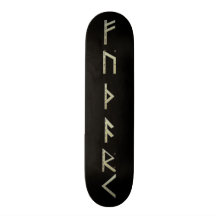 Elder Futhark Runes gold Skate Board Deck