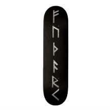 Elder Futhark Runes grey Skate Boards