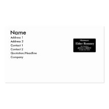 Elder Romney Business Cards