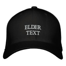 ELDER TEXT EMBROIDERED HATS