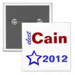 Elect Cain 2012 Pin
