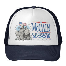 Elect McCain GOP Elephant 2008 Mesh Hats