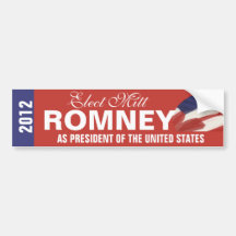 Elect Mitt Romney Bumper Stickers