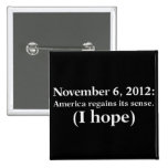 Election Day 2012 I Hope America Wakes Up Buttons