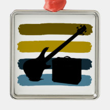 Electric Bass Christmas Ornament