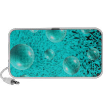 Electric Blue Bubble Doodle PC Speakers