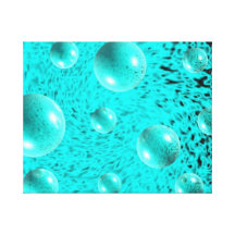 Electric Blue Bubble Stretched Canvas Print