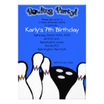 ELECTRIC BLUE Cosmic Bowling Birthday Invitation