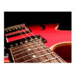 Electric Guitar Close Up - Original Red Postcard