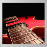 Electric Guitar Close Up - Original Red Print