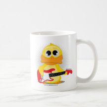 Electric Guitar Duck Coffee Mug