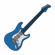 Electric Guitar Embroidered Hoody