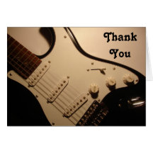 Electric Guitar, Thank You Note Greeting Card