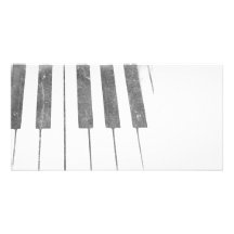 electric keyboard keys grunge scratch music photo cards