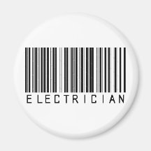 Electrician Bar Code Fridge Magnet