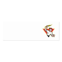 Electrician Construction Worker Cartoon Business Card Template