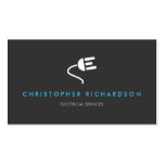 ELECTRICIAN LOGO MODERN BUSINESS CARD IN GRAY