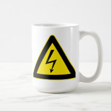Electricity Warning Sign Coffee Mug