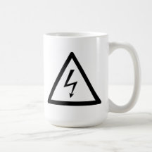 Electricity Warning Sign Mugs