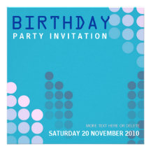 Electro House Party Birthday Invitation