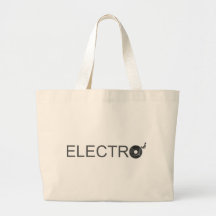 Electro - Music turntable vinyl record DJ Clubber Canvas Bags