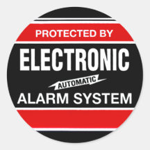 Electronic Alarm System Stickers