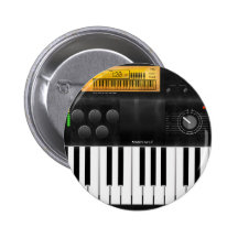 Electronic Keyboard Pinback Buttons