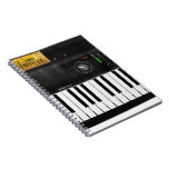 Electronic keyboard spiral notebooks