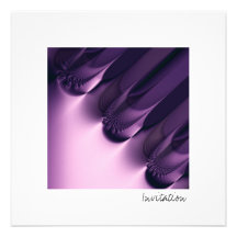 Elegance I · Fractal Art · Purple Personalised Invitations