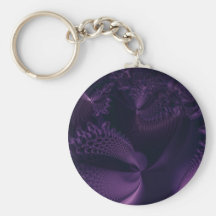Elegance II · Fractal Art · Purple & Black Key Chains