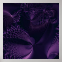Elegance II · Fractal Art · Purple & Black Poster