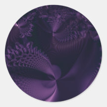 Elegance II · Fractal Art · Purple & Black Sticker