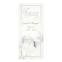 Elegant 25th Wedding Anniversary Party Invitations