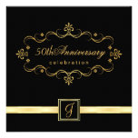 Elegant 50th Anniversary - Monogram Invitations