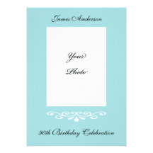 Elegant 90th Birthday Photo Invitation