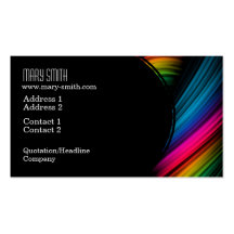 Elegant Abstract Spectrum Ribbons Business Card Templates
