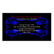 Elegant Accounting Business Card with Fancy Frame