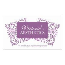 Elegant Aesthetician Business Card
