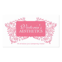 Elegant Aesthetician Business Card
