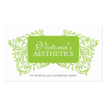 Elegant Aesthetician Business Card