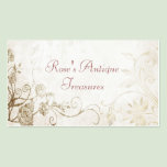 Elegant Antique Gold Flower Shop business cards
