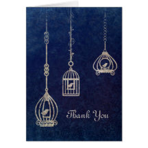 Elegant Antique Looking Bird Cages Thank You Card