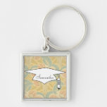 elegant art nouveau flowers floral key chains