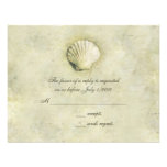 Elegant Beach Seashell RSVP Cards Custom Announcement
