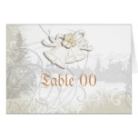 Elegant bells wedding table number card